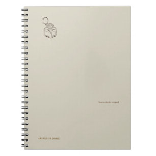 Dark Academia Inktpot – Minimalistische Vintage Bi Notitieboek