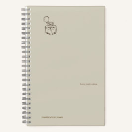 Dark Academia Inktpot – Minimalistische Vintage Bi Notitieboek