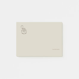 Dark Academia Inktpot – Minimalistische Vintage Bi Post-it® Notes