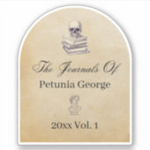 Dark Academia Journal Bookplate Sticker (Voorkant)