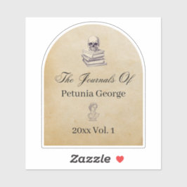 Dark Academia Journal Bookplate Sticker