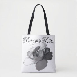Dark Academia Memento Mori White Rose Tote Bag