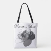 Dark Academia Memento Mori White Rose Tote Bag (Achterkant)