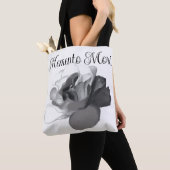 Dark Academia Memento Mori White Rose Tote Bag (Dichtbij)