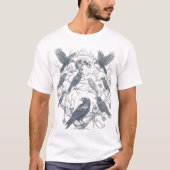 Dark Academia Moonlit Raven Gothic Graphic T-shirt (Voorkant)