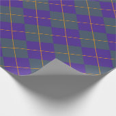 Dark Academia Paarse Argyle inpakpapier (Hoek)