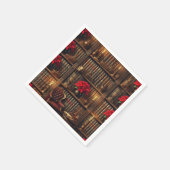 Dark Academia Poinsettia Boekenplank Decoupage Servet (Hoek)