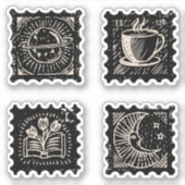 Dark academia  postzegels sticker (Voorkant)