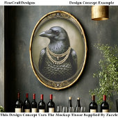Dark Academia Regal Raven & Pearls ET1L Decoupage Tissuepapier