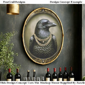 Dark Academia Regal Raven & Pearls ET1R Decoupage Tissuepapier