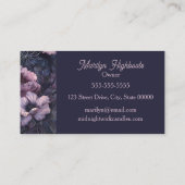 Dark Academia Rozen en Spiderwebs Visitekaartje (Achterkant)