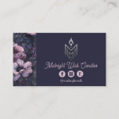 Dark Academia Rozen en Spiderwebs Visitekaartje (Voorkant)