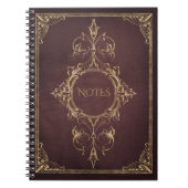 Dark Academia  Scrollwork Book Hoesje Notitieboek (Voorkant)