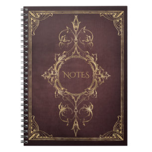 Dark Academia Scrollwork Book Hoesje Notitieboek