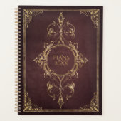 Dark Academia  Scrollwork Book Hoesje Planner (Voorkant)