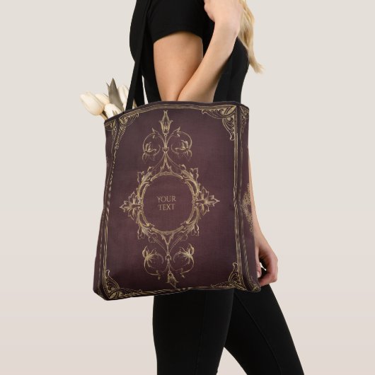 Dark Academia  Scrollwork Book Hoesje Tote Bag (Dichtbij)