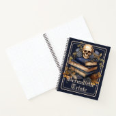 Dark Academia Skull Book Esthetische naam Sentimen Notitieboek (Binnen)