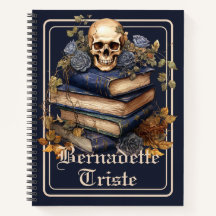 Dark Academia Skull Book Esthetische naam Sentimen