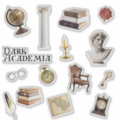 Dark Academia Sticker Set | Tijdschrift Stickers (Voorkant)