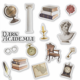 Dark Academia Sticker Set   Tijdschrift Stickers