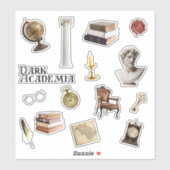 Dark Academia Sticker Set | Tijdschrift Stickers (Vel)