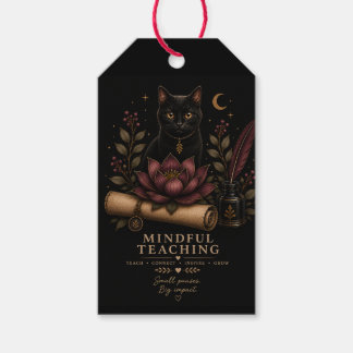 Dark Academia Teacher Gift Tag | Mindful Teaching Cadeaulabel