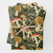 Dark Academia Victoriaans Gothic Glam Mushroom & L Inpakpapier Vel (In situ)