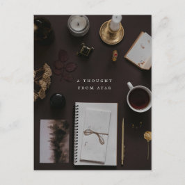 Dark Academia vintage writer Briefkaart