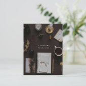 Dark Academia vintage writer Briefkaart (Staand voorkant)