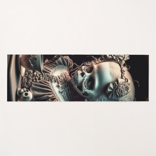 Dark Aesthetic Fitness Mat with Gothic Girl (Voorkant (horizontaal))