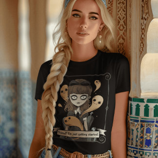 Dark Aesthetic: Gothic Girl Omgeven door spoken T-shirt