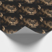Dark African Lion Wildlife Wild Animal Cadeaupapier (Hoek)