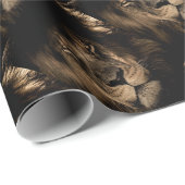 Dark African Lion Wildlife Wild Animal Cadeaupapier (Rol Hoek)