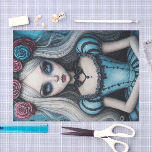 Dark Alice Decoupage Paper Tissuepapier (Craft)