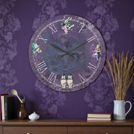 Dark Alice Deep Purple Wonderland Grote Klok