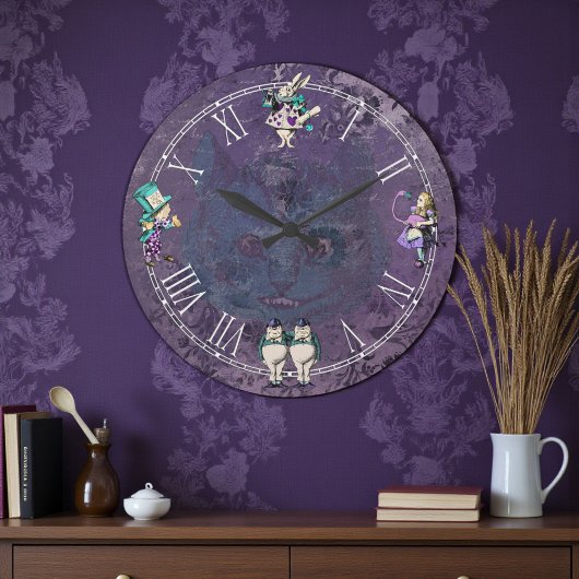 Dark Alice Deep Purple Wonderland Grote Klok