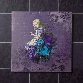 Dark Alice Rustic Deep Purple Tegeltje