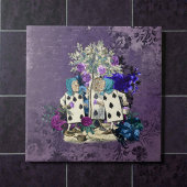 Dark Alice Rustic Deep Purple Tegeltje