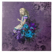 Dark Alice Rustic Deep Purple Tegeltje (Voorkant)