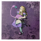 Dark Alice Rustic Deep Purple Tegeltje (Voorkant)