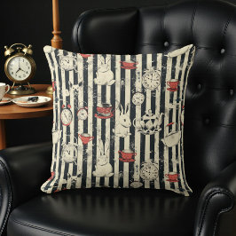 Dark Alice Rustic Striped Pattern Kussen