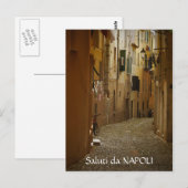 Dark alley in Napels, briefkaart Italiaanse tekst (Voorkant / Achterkant)