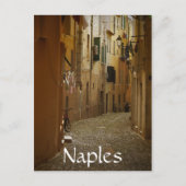 Dark alley in Napels, briefkaart Italiaanse tekst (Voorkant)