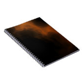 Dark Amber Smoke Abstract Art Notebook Notitieboek (Rechterzijde)