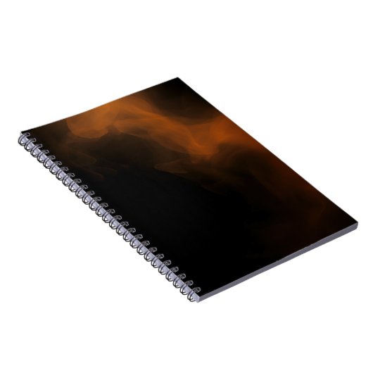 Dark Amber Smoke Abstract Art Notebook Notitieboek (Rechterzijde)