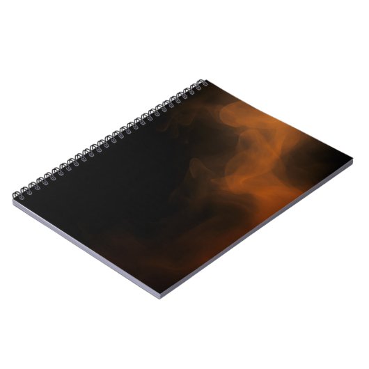 Dark Amber Smoke Abstract Art Notebook Notitieboek (Linkerzijde)