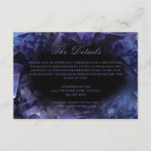 Dark Amethyst Boho Witch Crystals Black Wedding Informatiekaartje (Voorkant)