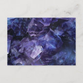 Dark Amethyst Boho Witch Crystals Black Wedding Informatiekaartje (Achterkant)