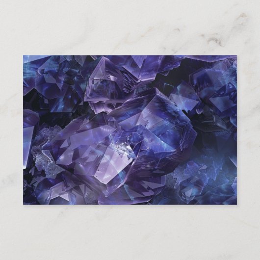 Dark Amethyst Boho Witch Crystals Black Wedding Informatiekaartje (Achterkant)