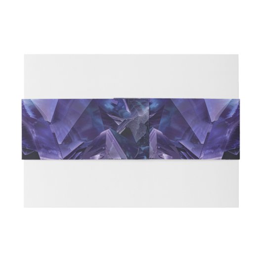 Dark Amethyst Boho Witch Crystals Black Wedding Uitnodigingen Wikkel (Achterkant Voorbeeld)